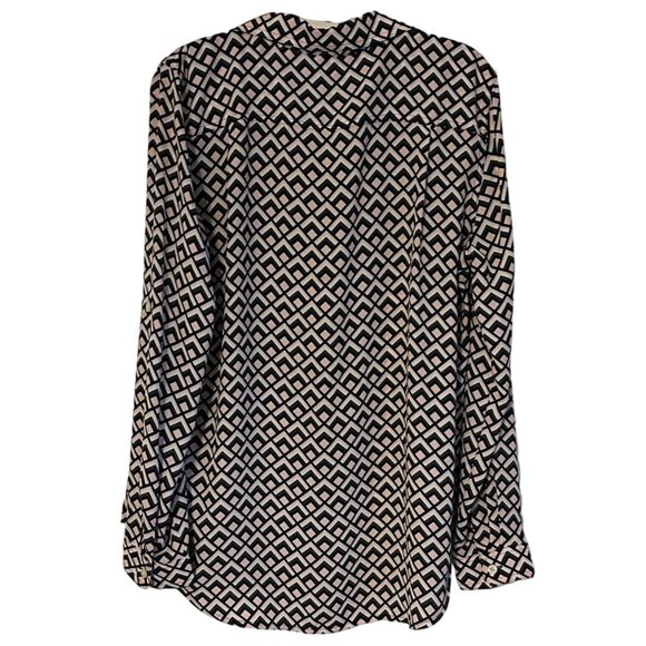 Ann Taylor LOFT Blouse Women's Size Medium Pullover Lightweight Long Sleeve Exce - Picture 2 of 7